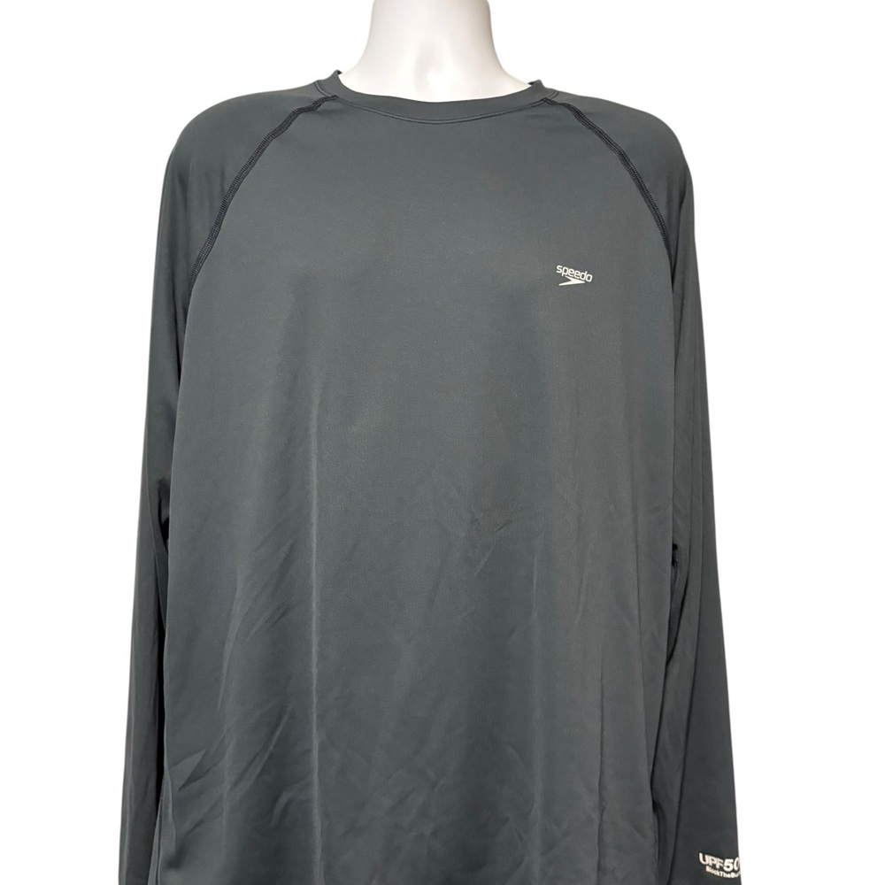 Speedo Men's Long Sleeve SPF 50+ Sun Shirt Gray XL